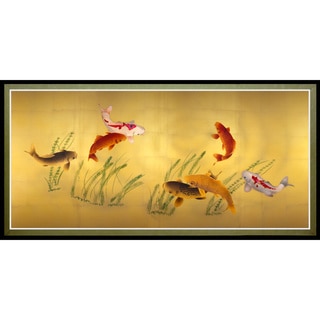 'Seven Lucky Fish' Canvas Wall Art