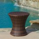 Adriana PE Wicker Outdoor Side Table by Christopher Knight Home - Thumbnail 3