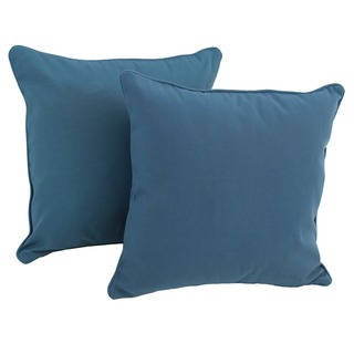 Blazing Needles Premium Twill 8 to 9-inch Throw Pillow Futon Cover Set with Two Throw Pillows