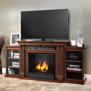 Real Flame Calie Dark Espresso 67 in. L x 18 in. D x 30.5 in. H Gel Fireplace Entertainment Center