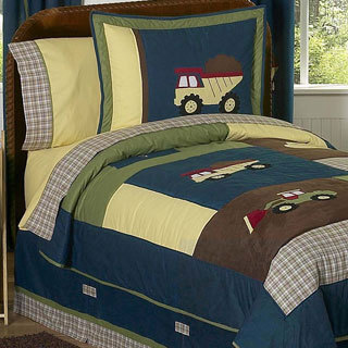 Sweet Jojo Designs Boy's 'Construction Zone' Twin 4-piece Comforter Set
