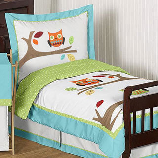 Sweet Jojo Designs 5-piece Hooty Owl Toddler Comforter Set