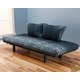 Christopher Knight Home Multi-Flex Black Metal Daybed/Lounger with Blue/ Black Mattress and Pilllows