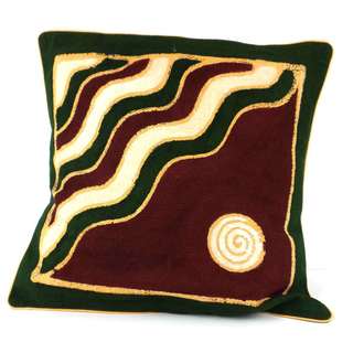 Handmade Geometric Mountain Batik Cushion Cover (Zimbabwe)