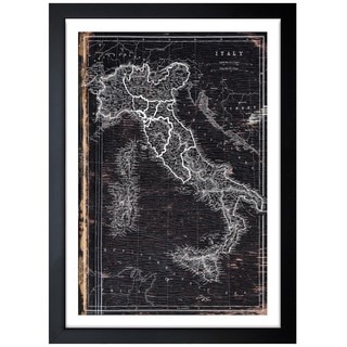 Oliver Gal 'Map of Italy 1873' Framed Art