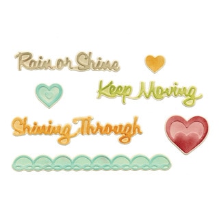 Sizzix Framelits Rain or Shine Die/ Textured Impressions Set by Rachael Bright (7 Pack)