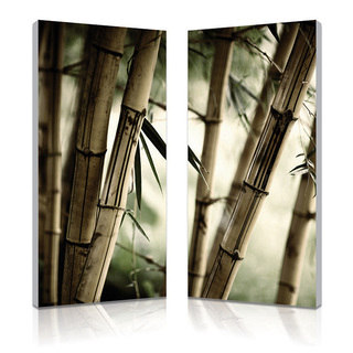 Baxton Studio Bamboo Stalks Mounted Photography Print Diptych