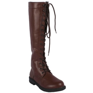 Ellie Women's '151-Karina' Knee-high Lace-up Boots