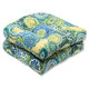 Pillow Perfect Outdoor Omnia Lagoon Wicker Seat Cushion (Set of 2) - Thumbnail 0