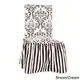 Damask and Stripe Dining Chair Slipcover (Set of 2) - Thumbnail 4