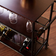 Carbon Loft Guppy Espresso/Black Wine Bar Cart Serving Table - Thumbnail 1