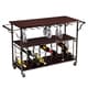 Carbon Loft Guppy Espresso/Black Wine Bar Cart Serving Table - Thumbnail 5