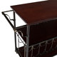 Carbon Loft Guppy Espresso/Black Wine Bar Cart Serving Table - Thumbnail 4