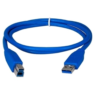 QVS USB 3.0 Compliant 5Gbps Type A Male to B Male Cable