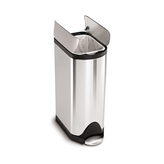 simplehuman Butterfly Step Trash Can, Fingerprint-Proof Brushed Stainless Steel, 30 Liters /8 Gallons