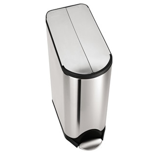 simplehuman Butterfly Step Trash Can, Fingerprint-Proof Brushed Stainless Steel, 45 Liters /12.5 Gallons
