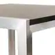 Thumbnail 5, MIX Square Espresso Wood Top Brushed Stainless Steel Pub Table. Changes active main hero.
