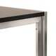 Thumbnail 4, MIX Square Espresso Wood Top Brushed Stainless Steel Pub Table. Changes active main hero.