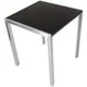 Thumbnail 2, MIX Square Espresso Wood Top Brushed Stainless Steel Pub Table. Changes active main hero.