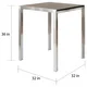 Thumbnail 6, MIX Square Espresso Wood Top Brushed Stainless Steel Pub Table. Changes active main hero.
