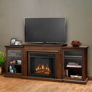 Real Flame Frederick Chestnut Oak Electric Entertainment Fireplace