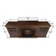 Real Flame Frederick Chestnut Oak 72 in. L x 15.5 in. D x 30.1 in. H Electric Entertainment Fireplace