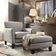 Uptown Modern Accent Chair and Ottoman by iNSPIRE Q Classic - Thumbnail 2