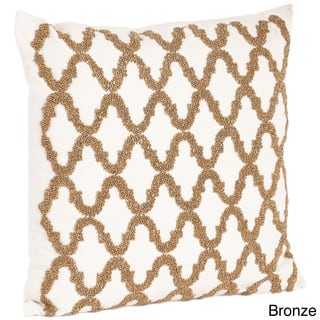 Beaded Design Down Filled Throw Pillow