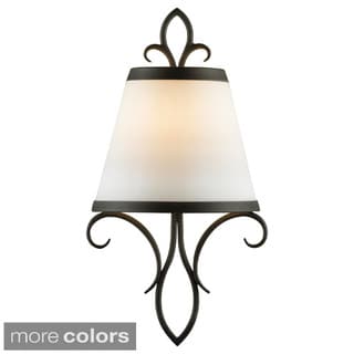 Peyton Single-light Wall Sconce with White Opal Etched Glass Shade