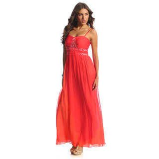 Decode 1.8 Women's Coral Beaded Trim Gown