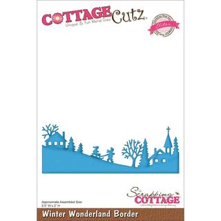 CottageCutz Elites Die 5.5 X2 - Winter Wonderland Border
