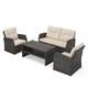 Sanger Outdoor 4-piece Wicker Seating Set by Christopher Knight Home - Thumbnail 9