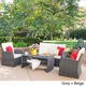 Sanger Outdoor 4-piece Wicker Seating Set by Christopher Knight Home - Thumbnail 1