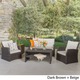 Sanger Outdoor 4-piece Wicker Seating Set by Christopher Knight Home - Thumbnail 2