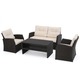 Sanger Outdoor 4-piece Wicker Seating Set by Christopher Knight Home - Thumbnail 3
