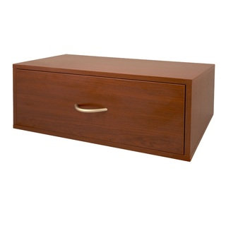 Organized Living freedomRail Modern Cherry 1-drawer Double Hang Big O-Box