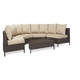 Newton Outdoor 5-piece Dark Brown Wicker Lounge Set by Christopher Knight Home - Thumbnail 4
