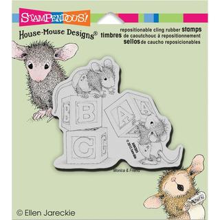 Stampendous House Mouse Cling Rubber Stamp 5.5 X4.5 Sheet - Baby Blocks