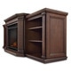 Real Flame Valmont Chestnut Oak 75.5 in. L x 21.5 in. D x 27.7 in. H Entertainment Center Electric Fireplace