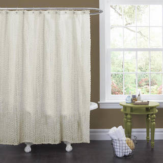 Lush Decor Roselyn Ivory Shower Curtain
