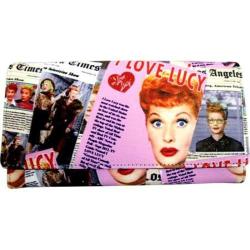 Women's I Love Lucy Signature Product I Love Lucy Collage Wallet LU610 Black