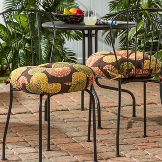 18-inch Round Contemporary Outdoor Bistro Chair Cushion (Set of 2)
