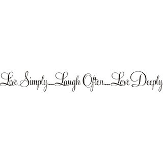 Design on Style 'Live Simply Laugh Often Love Deeply' Vinyl Art Quote