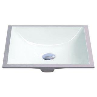 Geyser White Vitreous Porcelain Undermount Bathroom Sink (16 x 11 inches)