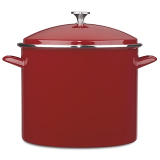 Cuisinart 20-Quart Enameled Stockpot with Cover - Red