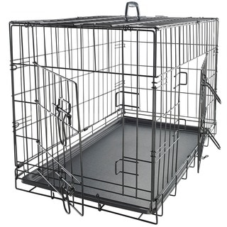 Oxgord Double Door Easy Folding Dogs/ Cats/ Rabbits Metal Pet Crate