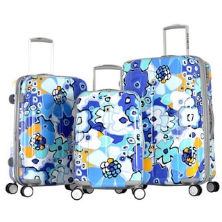 Olympia 'Blossom II' 3-piece Hardside Spinner Luggage Set with TSA Lock