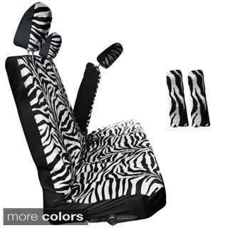 Oxgord Zebra/ Tiger Striped 60/40 Split Bench 8-piece Seat Cover Set