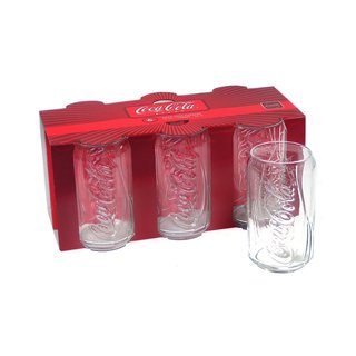 Coca-Cola Glass Vintage Style 12-ounce Coke Can Tumblers (Pack of 6)