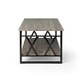 Reclaimed Style Grey Coffee Table with Double 'X' Frame - Thumbnail 3